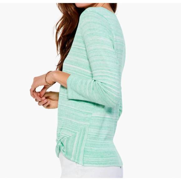 NEW NIC + ZOE spacedye vital twist sweater in green mix - Picture 3 of 4